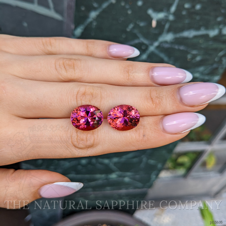 20.19 Ct.Tw. Purplish Pink Tourmaline Pair from Brazil