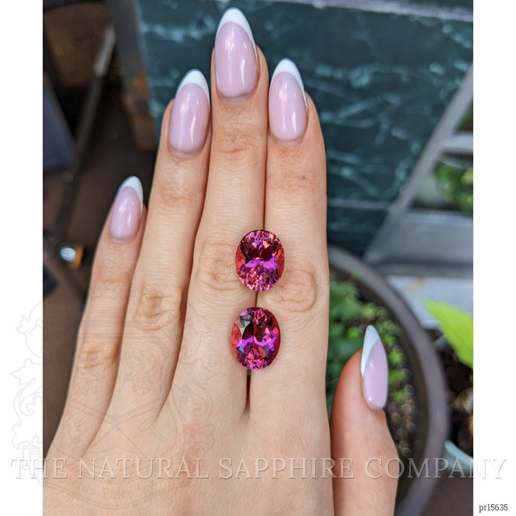 20.19 Ct.Tw. Purplish Pink Tourmaline Pair from Brazil