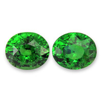 6.20 Ct.Tw.Total Carat Weight Tsavorite Garnet Pair from Tanzania Video