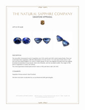 11.35&nbsp;Ct.Tw.Total Carat Weight Blue Sapphire Pair from Ceylon (Sri Lanka) Appraisal