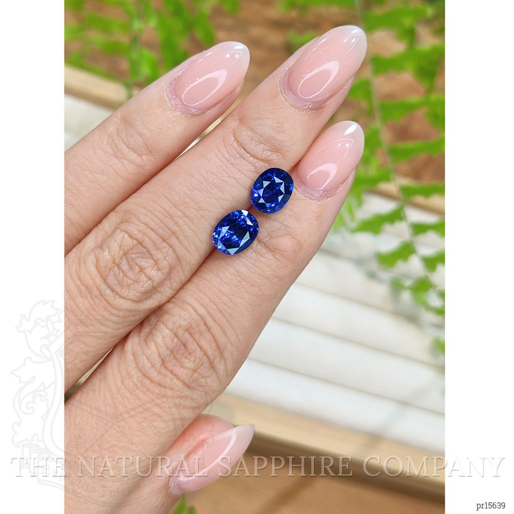4.04 Ct.Tw. Blue Sapphire Pair from Ceylon (Sri Lanka)