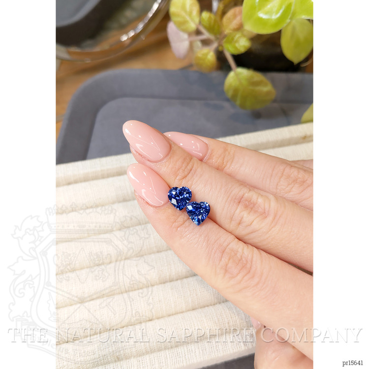 4.29 Ct.Tw. Blue Sapphire Pair from Ceylon (Sri Lanka)