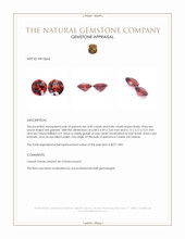 1.76&nbsp;Ct.Tw.Total Carat Weight Red Garnet Pair from Ceylon (Sri Lanka) Appraisal