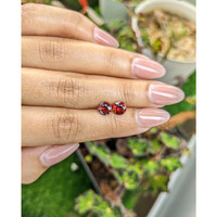 1.76&nbsp;Ct.Tw.Total Carat Weight Red Garnet Pair from Ceylon (Sri Lanka) Life Style