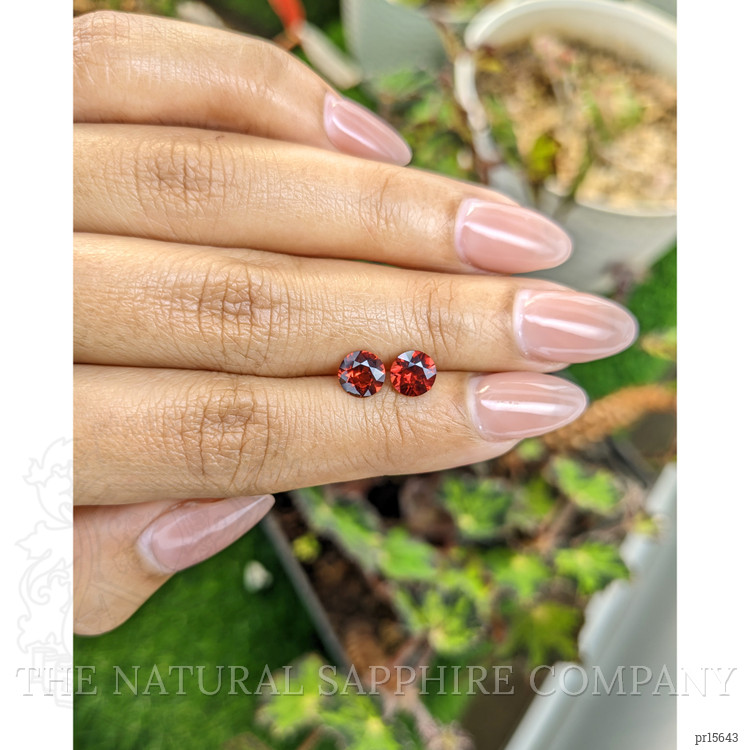 1.76 Ct.Tw. Red Garnet Pair from Ceylon (Sri Lanka)