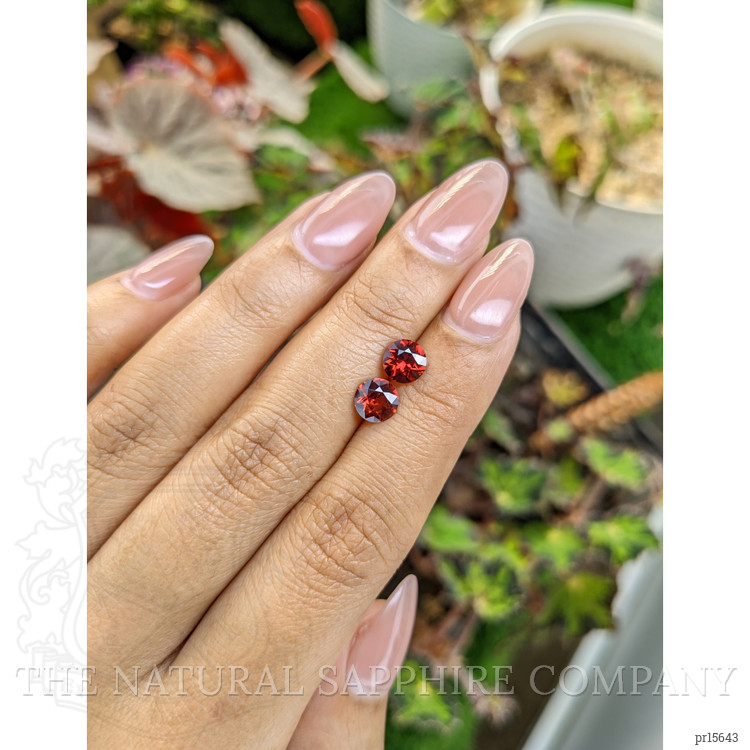 1.76 Ct.Tw. Red Garnet Pair from Ceylon (Sri Lanka)