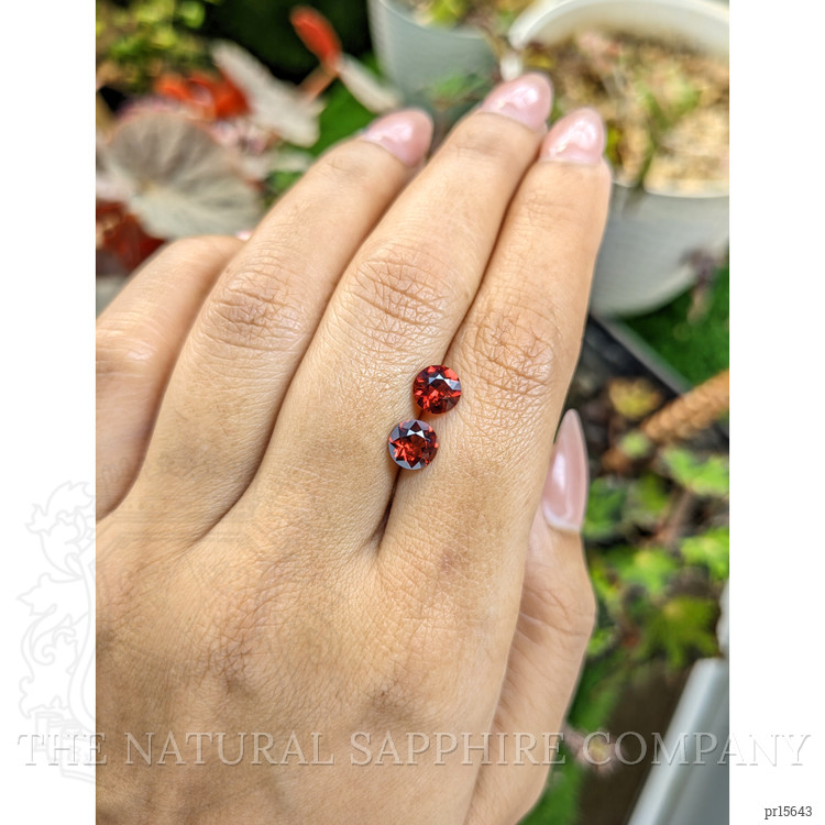 1.76 Ct.Tw. Red Garnet Pair from Ceylon (Sri Lanka)