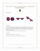 1.15&nbsp;Ct.Tw.Total Carat Weight Purple Rhodolite Garnet Pair from Tanzania Appraisal