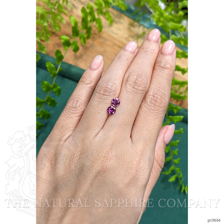 1.15 Ct.Tw. Purple Rhodolite Garnet Pair from Tanzania