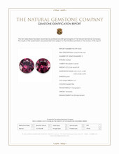 1.15 Ct.Tw.Total Carat Weight Purplish Pink Rhodolite Garnet Pair from Tanzania Scan Report