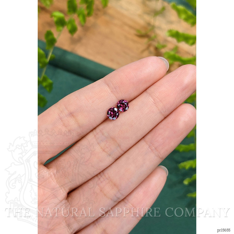 1.15 Ct.Tw. Purplish Pink Rhodolite Garnet Pair from Tanzania