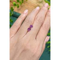 1.21 Ct.Tw.Total Carat Weight Purplish Pink Rhodolite Garnet Pair from Tanzania Life Style