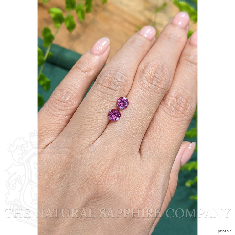 1.21 Ct.Tw. Purplish Pink Rhodolite Garnet Pair from Tanzania