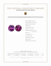 1.03 Ct.Tw.Total Carat Weight Pinkish Purple Rhodolite Garnet Pair from Tanzania Scan Report