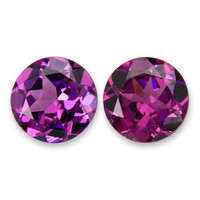 1.03 Ct.Tw.Total Carat Weight Pinkish Purple Rhodolite Garnet Pair from Tanzania Video