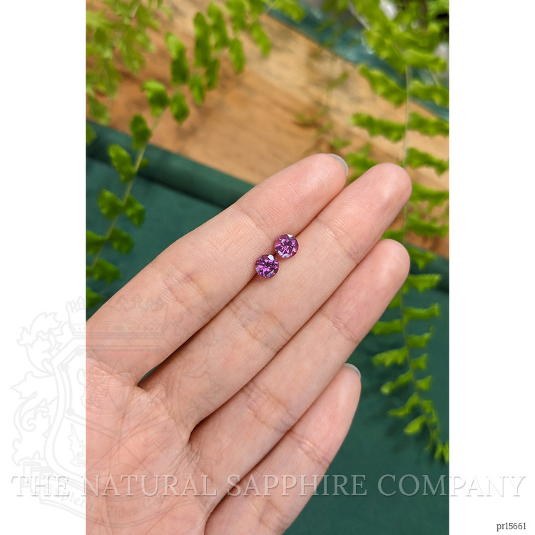 1.34 Ct.Tw. Purple Rhodolite Garnet Pair from Tanzania