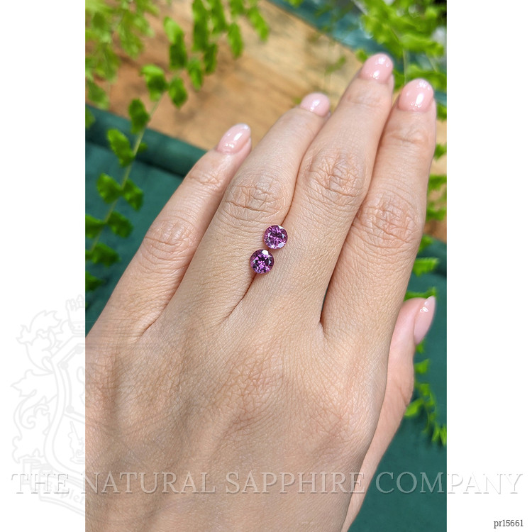 1.34 Ct.Tw. Purple Rhodolite Garnet Pair from Tanzania