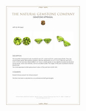 1.82&nbsp;Ct.Tw.Total Carat Weight Green (Lime Green) Peridot Pair from Burma (Myanmar) Appraisal
