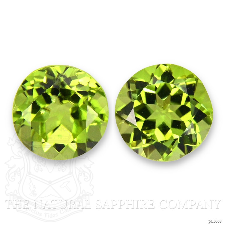 1.82 Ct.Tw. Green (Lime Green) Peridot Pair from Burma (Myanmar)