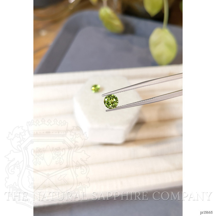 2.09 Ct.Tw. Green (Lime Green) Peridot Pair from Burma (Myanmar)