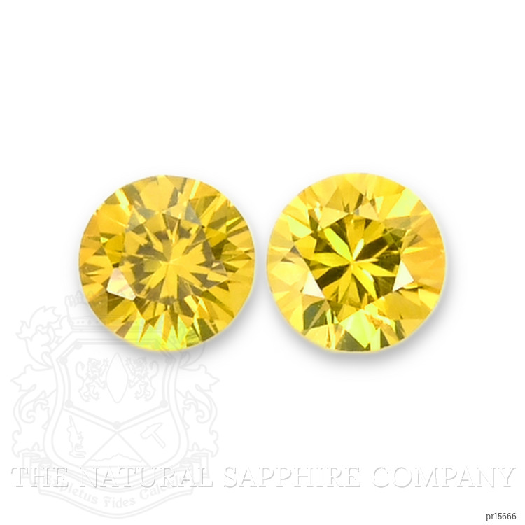 0.30 Ct.Tw. Yellow Sapphire Pair from Ceylon (Sri Lanka)