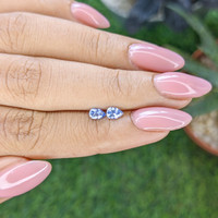 0.56&nbsp;Ct.Tw.Total Carat Weight Blue Sapphire Pair from Ceylon (Sri Lanka) Life Style