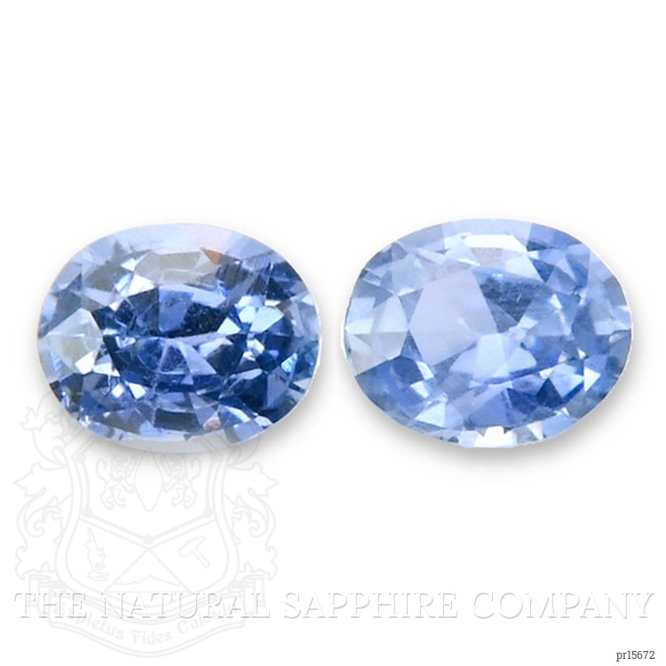 0.68 Ct.Tw. Blue Sapphire Pair from Ceylon (Sri Lanka)