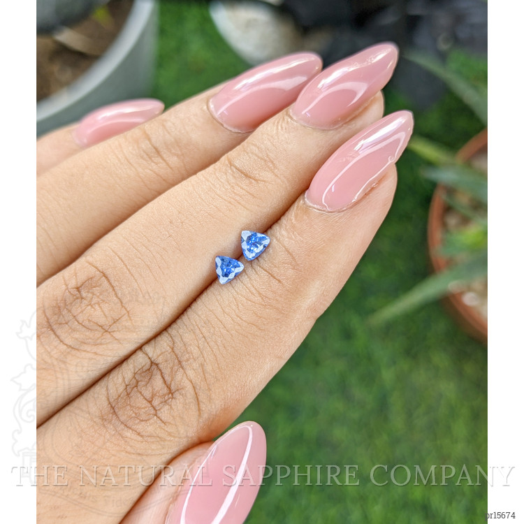 0.48 Ct.Tw. Blue Sapphire Pair from Ceylon (Sri Lanka)