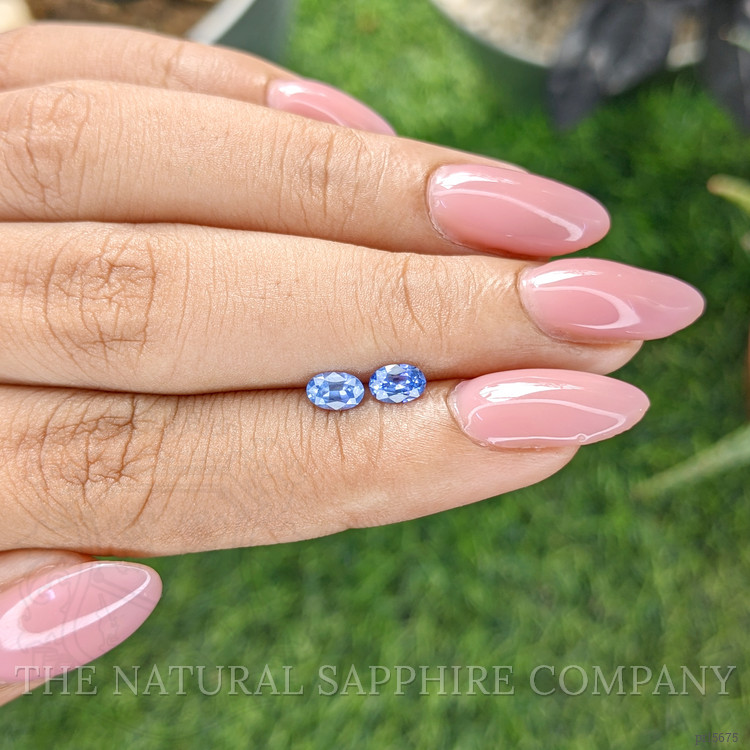 0.62 Ct.Tw. Blue Sapphire Pair from Ceylon (Sri Lanka)
