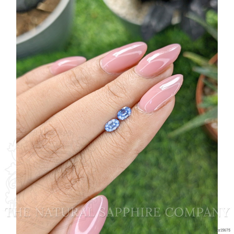 0.62 Ct.Tw. Blue Sapphire Pair from Ceylon (Sri Lanka)