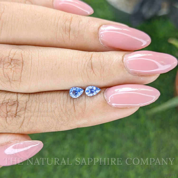 0.60 Ct.Tw. Blue Sapphire Pair from Ceylon (Sri Lanka)