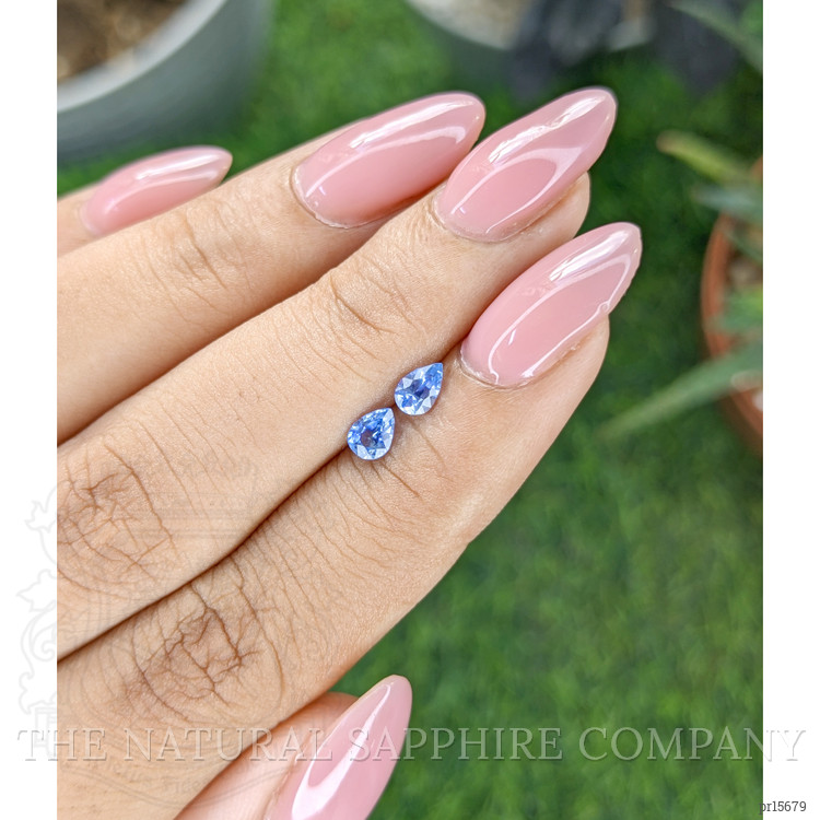 0.60 Ct.Tw. Blue Sapphire Pair from Ceylon (Sri Lanka)