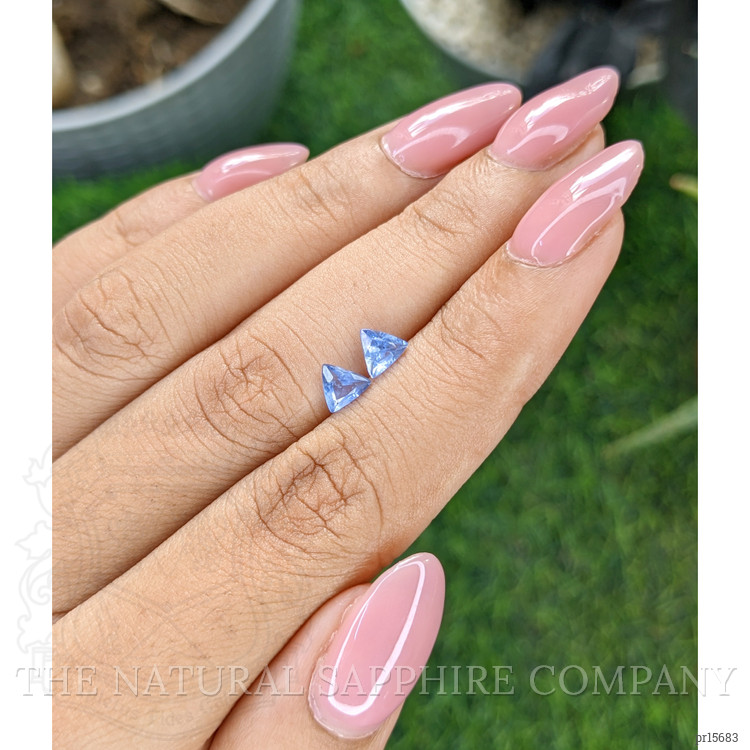0.72 Ct.Tw. Blue Sapphire Pair from Ceylon (Sri Lanka)