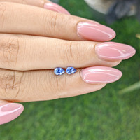 0.46&nbsp;Ct.Tw.Total Carat Weight Blue Sapphire Pair from Ceylon (Sri Lanka) Life Style