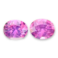 0.84&nbsp;Ct.Tw.Total Carat Weight Purplish Pink Sapphire Pair from Ceylon (Sri Lanka) Video