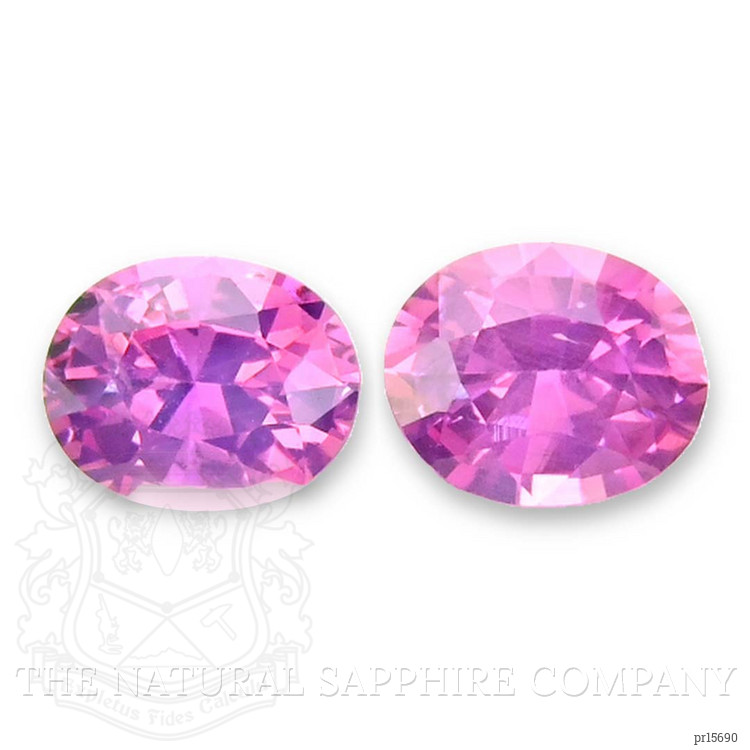 0.84 Ct.Tw. Purplish Pink Sapphire Pair from Ceylon (Sri Lanka)