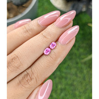 0.84&nbsp;Ct.Tw.Total Carat Weight Purplish Pink Sapphire Pair from Ceylon (Sri Lanka) Life Style