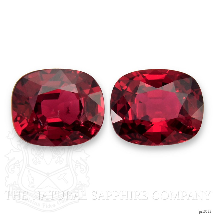 2.18 Ct.Tw. Red Spinel Pair from Burma (Myanmar)