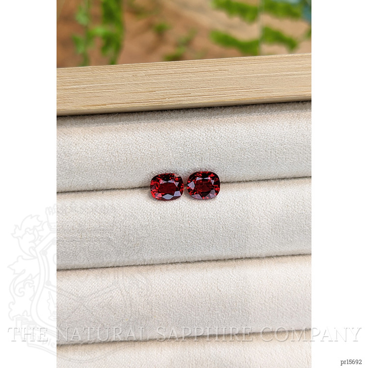 2.18 Ct.Tw. Red Spinel Pair from Burma (Myanmar)