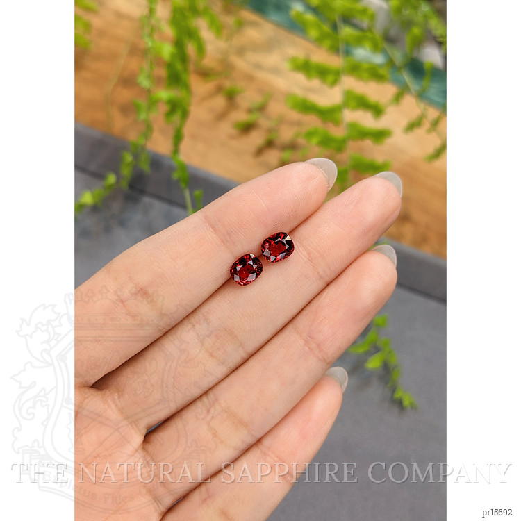 2.18 Ct.Tw. Red Spinel Pair from Burma (Myanmar)
