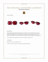 2.34&nbsp;Ct.Tw.Total Carat Weight Red Spinel Pair from Burma (Myanmar) Appraisal