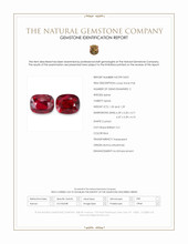 2.34 Ct.Tw.Total Carat Weight Red Spinel Pair from Burma (Myanmar) Scan Report