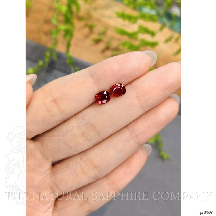 2.34 Ct.Tw. Red Spinel Pair from Burma (Myanmar)