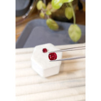 3.80&nbsp;Ct.Tw.Total Carat Weight Purplish Red Spinel Pair from Burma (Myanmar) Life Style