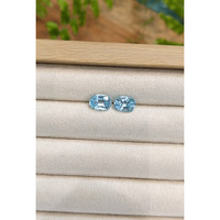 5.15 Ct.Tw.Total Carat Weight Blue Aquamarine Pair from Brazil Life Style