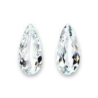 21.56 Ct.Tw.Total Carat Weight Bluish Green Aquamarine Pair from Brazil Video