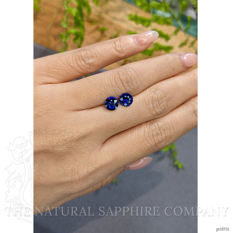 2.03 Ct.Tw. Blue Sapphire Pair from Ceylon (Sri Lanka)