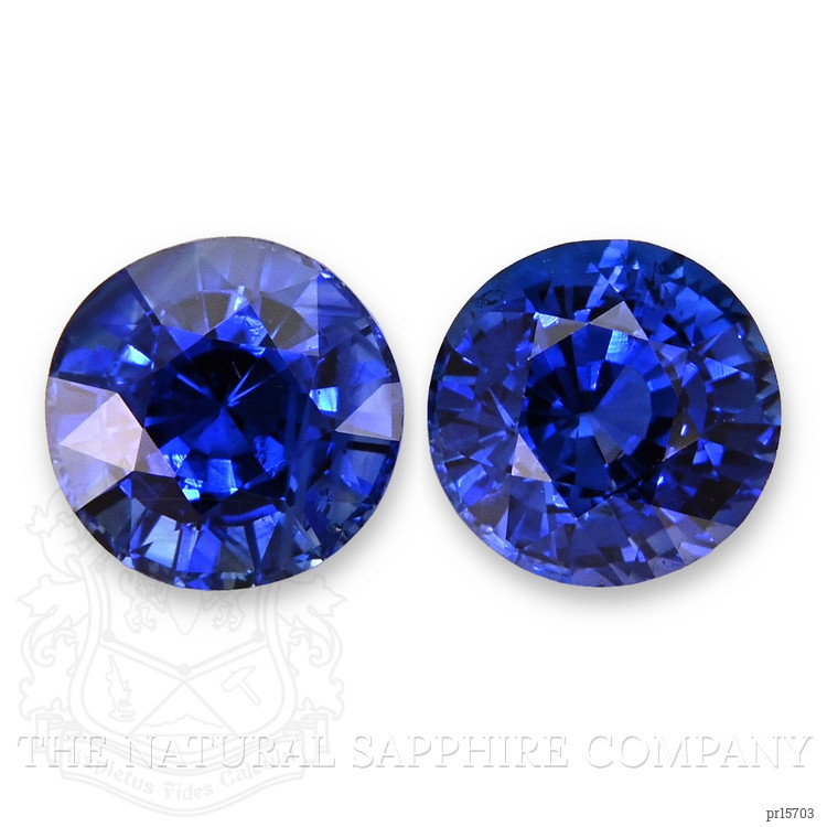 2.25 Ct.Tw. Blue Sapphire Pair from Ceylon (Sri Lanka)
