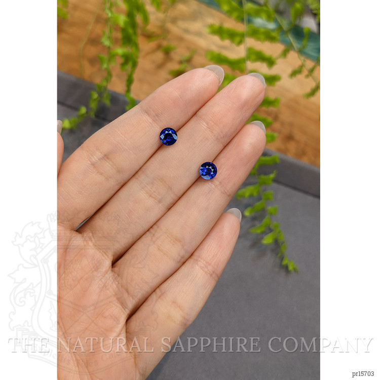 2.25 Ct.Tw. Blue Sapphire Pair from Ceylon (Sri Lanka)