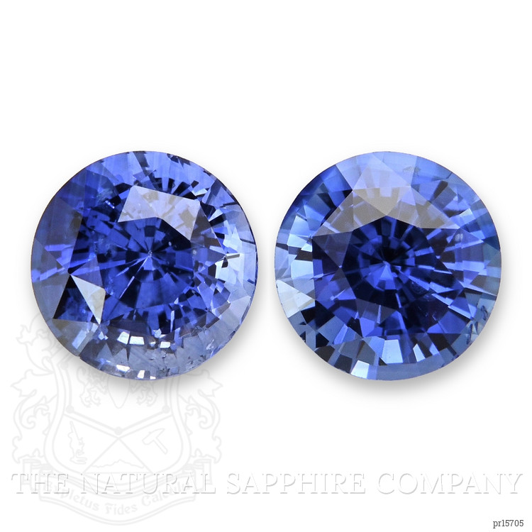 2.86 Ct.Tw. Blue Sapphire Pair from Ceylon (Sri Lanka)